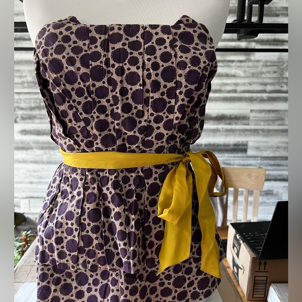 Anthropologie Maeve Strapless Top SZ 0 EUC